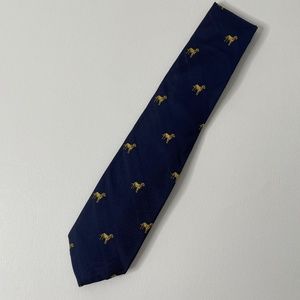 J.Crew Silk Tie - Navy with Dogs